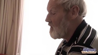 European Grandpa With Big Cock Gets Oral Pleasure From Young Girl