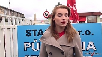 Busty Secretary Gets Covered In Cum From Multiple Men'S Big Cocks In Public