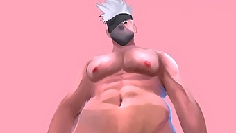 大きな天然のおっぱいを持つアニメの女の子が、カカシの大きなチンポに犯される