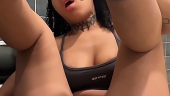 Public Gym Bathroom Encounter With Kinky Ebony Beauty Almost Gets Them In Trouble