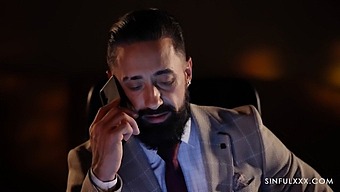A Secretary Gets Tied Up And Has Sex On A Set Of Stairs