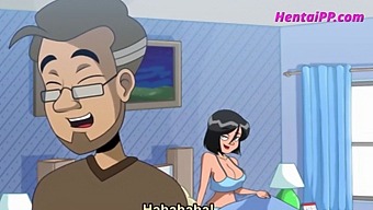 義理の息子が巨乳のママから助けを受けるこのアニメポルノ。